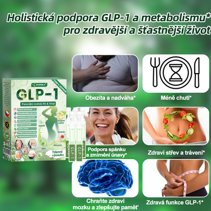 DOOEKA® GLP-1 8 v 1 Fit & Vital perorální roztok – 💧 jednou denně, viditelné změny za 7 dní / při obezitě, kardiovaskulárním zdraví, cukrovce, spánkové apnoi, zdraví střev, kloubních potížích a mnoha dalších stavech