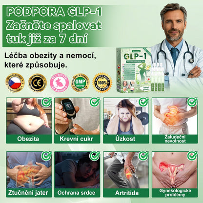 DOOEKA® GLP-1 8 v 1 Fit & Vital perorální roztok – 💧 jednou denně, viditelné změny za 7 dní / při obezitě, kardiovaskulárním zdraví, cukrovce, spánkové apnoi, zdraví střev, kloubních potížích a mnoha dalších stavech