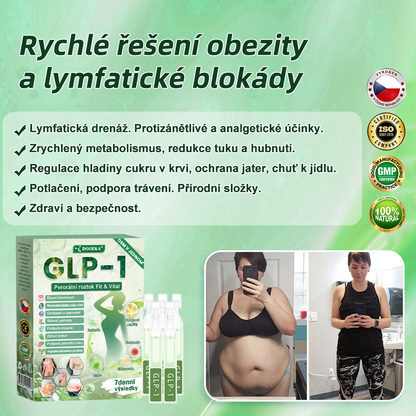 DOOEKA® GLP-1 8 v 1 Fit & Vital perorální roztok – 💧 jednou denně, viditelné změny za 7 dní / při obezitě, kardiovaskulárním zdraví, cukrovce, spánkové apnoi, zdraví střev, kloubních potížích a mnoha dalších stavech